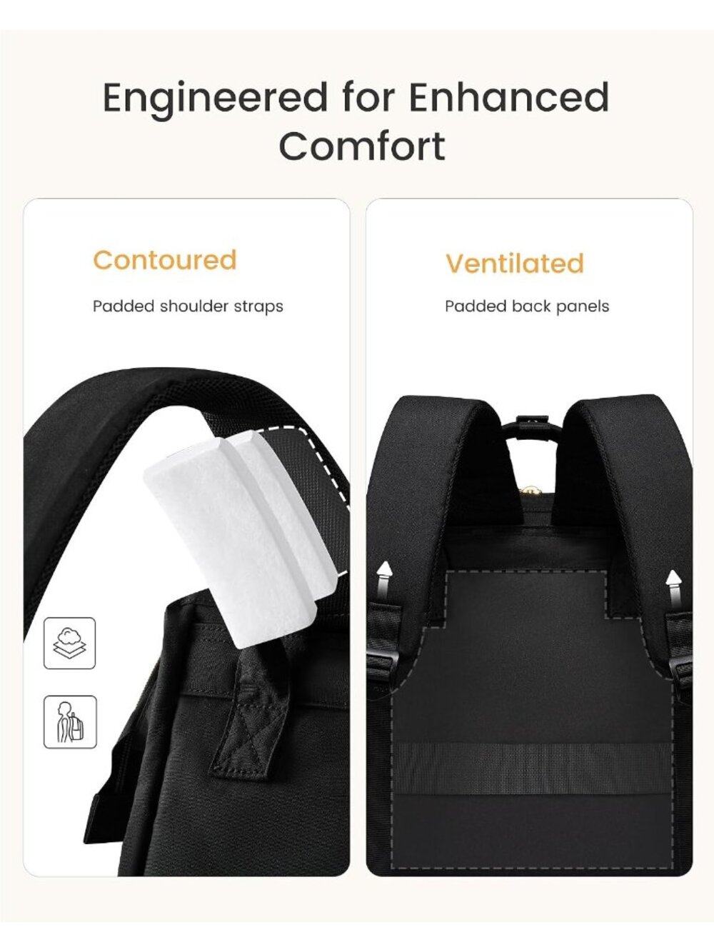 New Laptop Backpack for Women with Giant Tumbler Holder Pocket - Picture 6 of 6